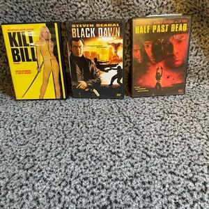 Kill Bill, Black Dawn & Half Past Dead DVD Set - Yellow/Black/Red Covers